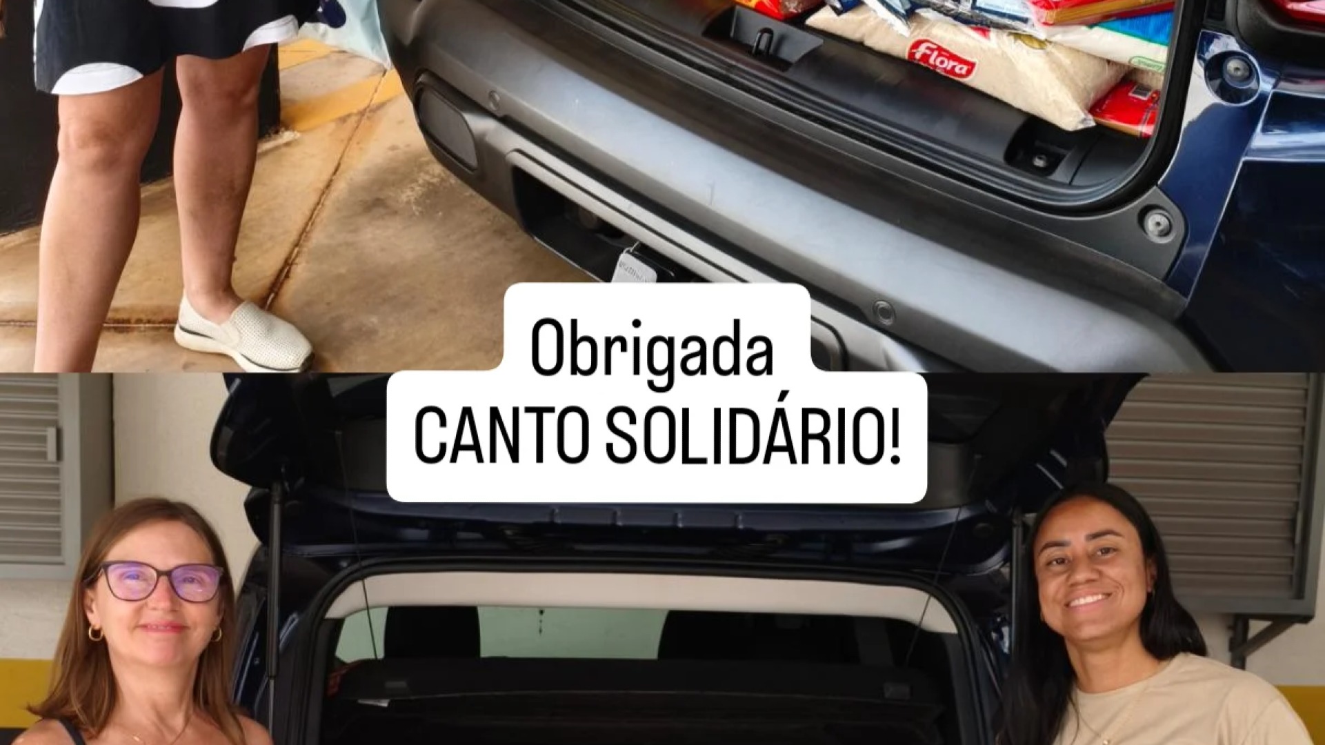 Voluntários para buscar doações 