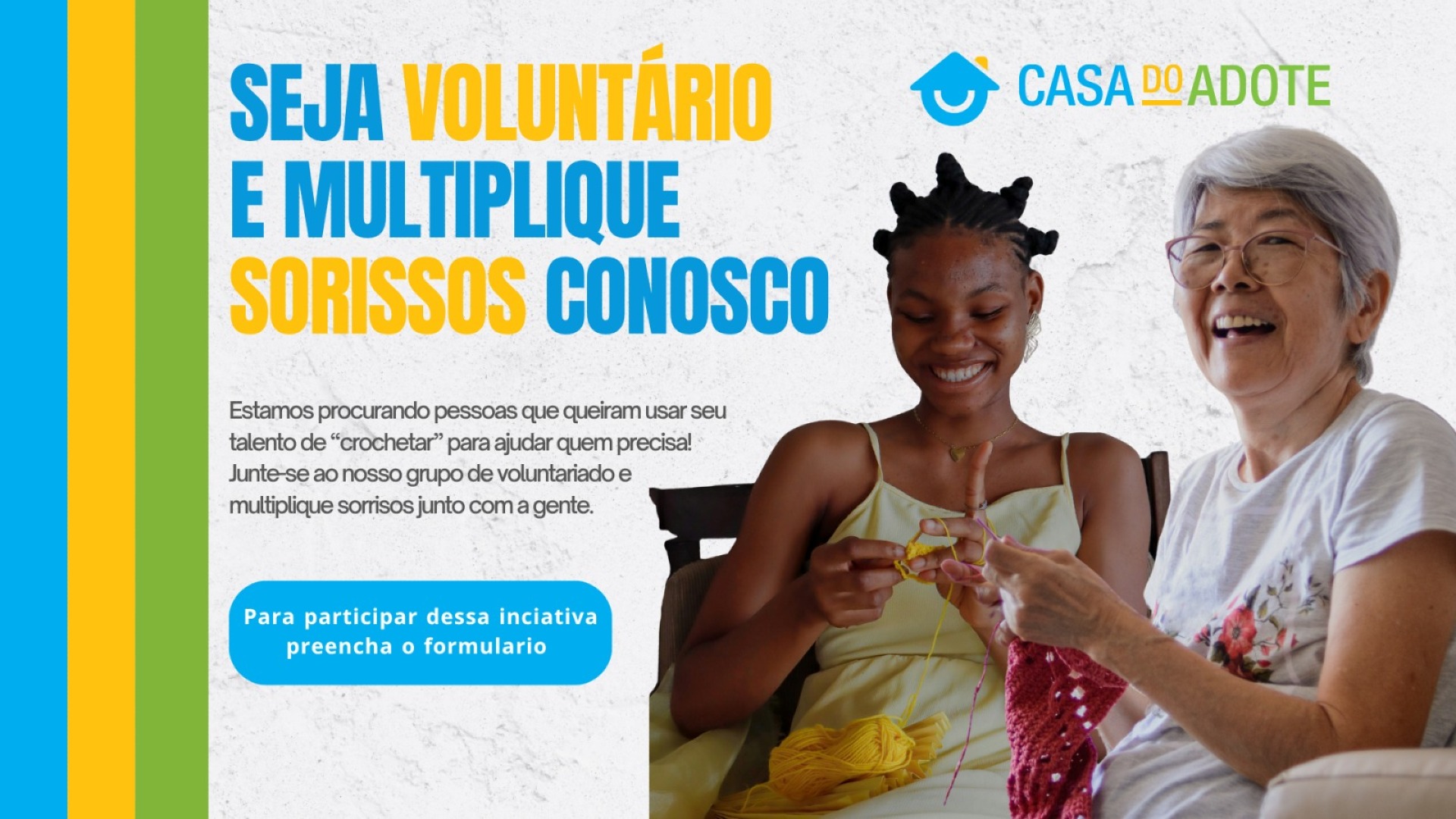 Voluntario para clube de croche